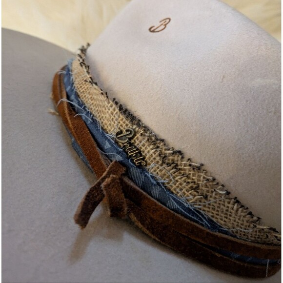 Brittoli Beige Tan Bullhide Leather Hat Montecarlo Hat Co L Large main image 10